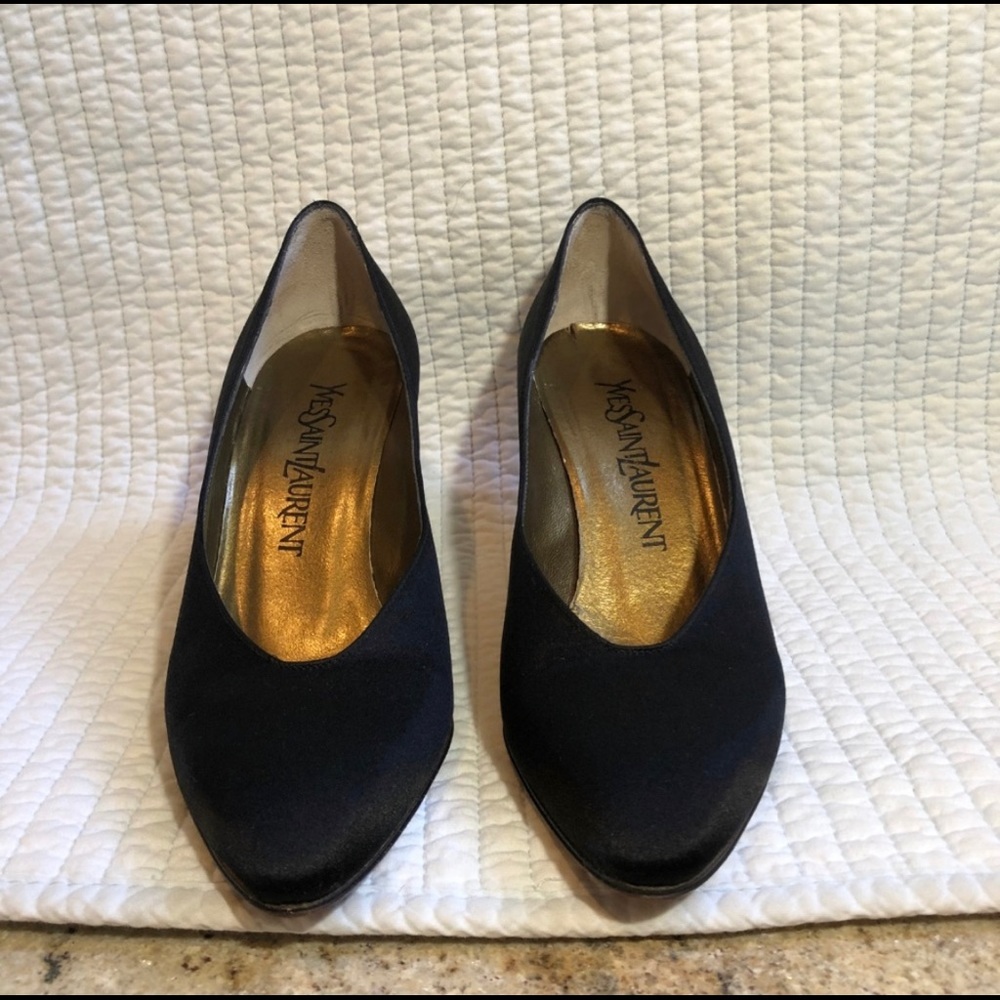 Big discount Today only 
YSL Black Satin Heels - Picture 5 of 6